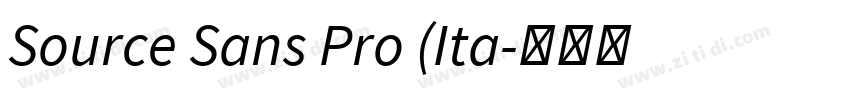 Source Sans Pro (Ita字体转换 Source Sans Pro (Ita字体转换